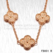 Van Cleef & Arpels Vintage Alhambra Bracelet 5 Motifs Pink Gold