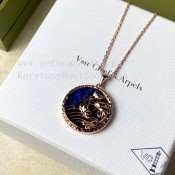 Van Cleef Arpels Zodiaque long necklace Piscium (Pisces) Rose Gold Sodalite