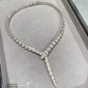 Serpenti Necklace 18K White Gold with Full Pave Diamonds