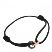 Imitation Cartier Love Bracelet Pink Gold White Gold Black Cord