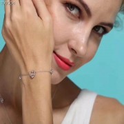 New Tiffany Elsa Peretti Diamonds By The Yard Open Heart Ladies Silver Bracelet 3151215N8