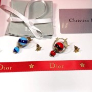 2019 New Dior Tribales Astre Lunaire Star Moon Asymmetric Brass Earrings For Ladies Blue/Red/White