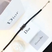 2019 Womens Winter Latest Dio(R)Evolution Black Gros-grain Ribbon Black Logo Diamonds Style Choker Necklace Replica