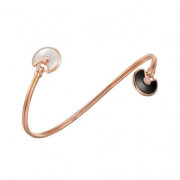 Copy Cartier Amulette de Cartier Bracelet Pink Gold Onyx White Mother-of Pearl Diamond