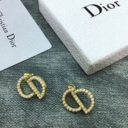 2021 Limited Edition Christian Dior Your Dior CD Logo White Pearl Yellow Gold Plated Stud Earrings For Ladies Price Online