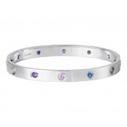 New Arrival Cartier Love Bracelet White Gold Colorful Diamonds B6036317