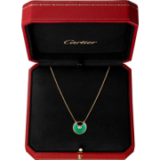 Amulette de Cartier Chrysoprase Diamond Necklack in Yellow Gold, White Gold and Pink Gold