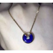 Amulette de Cartier Lapis Lazuli Diamond Necklack in Yellow Gold, White Gold and Pink Gold