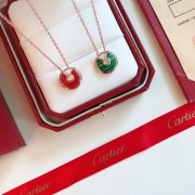 Amulette de Cartier Malachite Diamond Necklack in Yellow Gold, White Gold and Pink Gold