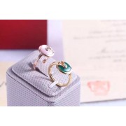 Amulette de Cartier Malachite Ring With Diamond in Yellow Gold, White Gold and Pink Gold