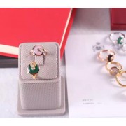 Amulette de Cartier Pink Opal Ring With Diamond in Yellow Gold, White Gold and Pink Gold