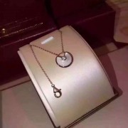 Amulette de Cartier White Mother-of-Pearl Diamond Necklack in Yellow Gold, White Gold and Pink Gold