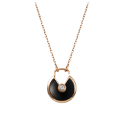 Amulette De Cartier Necklace Pink Gold, Diamond, Onyx B3047400