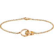 Replica Cariter Love Bracelet Yellow Gold Double Ring B6027100
