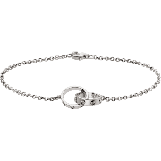 Replica Cariter Love Bracelet White Gold Double Ring B6027200