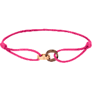 Replica Cariter Love Bracelet Double Ring Pink Gold and Brown Ceramic B6040100