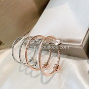 B.Zero1 Earrings White Gold/Rose Gold With Diamonds AAA Replica