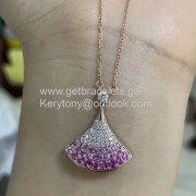 Divas Dream Necklace Pink Sapphires and Rose Gold Replica