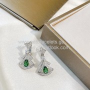 Divas Dream Openwork Elements Earrings With Diamonds White Gold Luxury