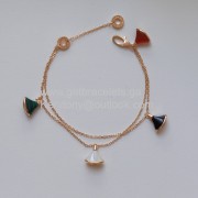 Divas Dream Yellow Gold Bracelet with Malachite-Carnelian-Mother of Pearl and Onyx Copy