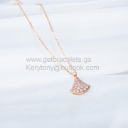 Divas Dream Small Necklace with Pave Diamonds Rose Gold Premium replica