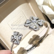 Fiorever Bracelet White Gold with Two Central Diamonds and Pave Diamonds Discount