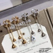 Fiorever Chain Earrings with Two Diamonds and Pave Diamonds Rose Gold and White Gold AAA Replica