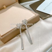 Fiorever Four-petal Flower Earrings With Pave Diamonds White Gold Highest quality