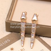 Serpenti Earrings With Diamonds and Mother of Pearl Rose Gold/Yellow Gold/White Gold