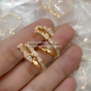 Serpenti Viper Earrings Rose Gold With Diamonds Replica