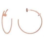 Replica Cartier Juste Un Clou Earring 18K Pink Gold With Diamonds N8515009