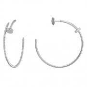 Replica Cartier Juste Un Clou Earring 18K White Gold With Diamonds N8515008