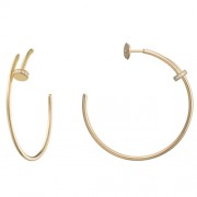Replica Cartier Juste Un Clou Earring 18K Yellow Gold With 28 Diamonds B8301225