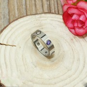 Cartier Love Ringv White Gold Sapphires Garnets Amethyst B4090500