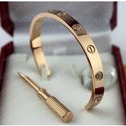 Cartier Semi-Open Love Bracelet Pink Gold 4 Diamonds