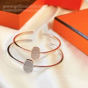 Hermes Chaine DAncre Verso Bracelet With Diamonds Rose Gold/Whtie Gold 2021 Best Price