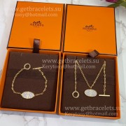 Fashion UK Chaine DAncre Verso Necklace With Diamonds Champagne