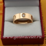 Cheap Cartier Love Ring Pink Gold With 3 Diamonds B4087500