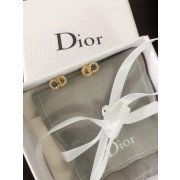 Dior Clair D Lune CD Shaped White Crystal Fashion High End Gold-tone Earrings For Womens E0715CDLCY_D301