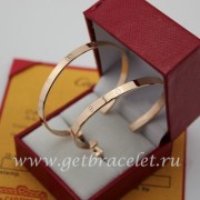 Premium replica Cartier Love Earrings Pink Gold