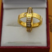 Premium replica Cartier LOVE Ring Yellow Gold Diamonds