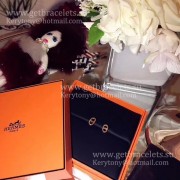 Luxury Replicated Hermes Chaine DAncre Earrings in Rose Gold