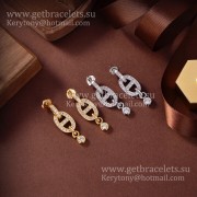 Good Reviews Hermes Chaine DAncre Enchainee Earrings With Diamonds Silver/Yellow Gold/Rose Gold