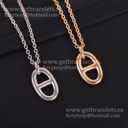 Superior Quality Hermes Chaine DAncre Necklace Rose Gold/Silver