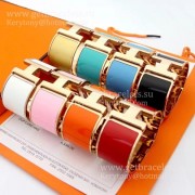 Hermes Clic Clac H Extra Wide Enamel Bracelet Rose Gold GM 33MM Quality Luxury