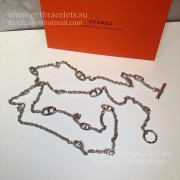Lady Jewelry Hermes Farandole Long Necklace 120cm Sterling silver
