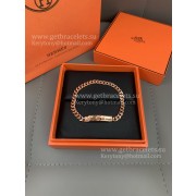 Hermes Kelly Chaine Bracelet Rose Gold With Diamonds Nice Review