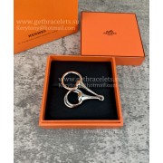 Hot Selling Hermes Mors Scarf Ring/Buckle in White Gold