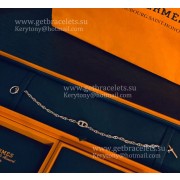 Hermes New Farandole Bracelet White Gold/Pink Gold Economy Premium replica
