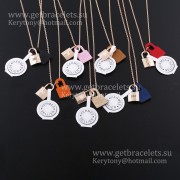 Top Hermes OKelly Pendant in Swift Calfskin with Gold Plated Hardware